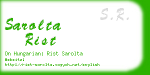 sarolta rist business card